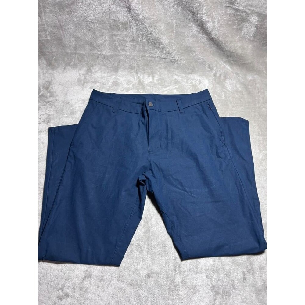 Lululemon Pants Mens Size 33 Navy Blue Commission Slim Fit Warpstreme Trousers
